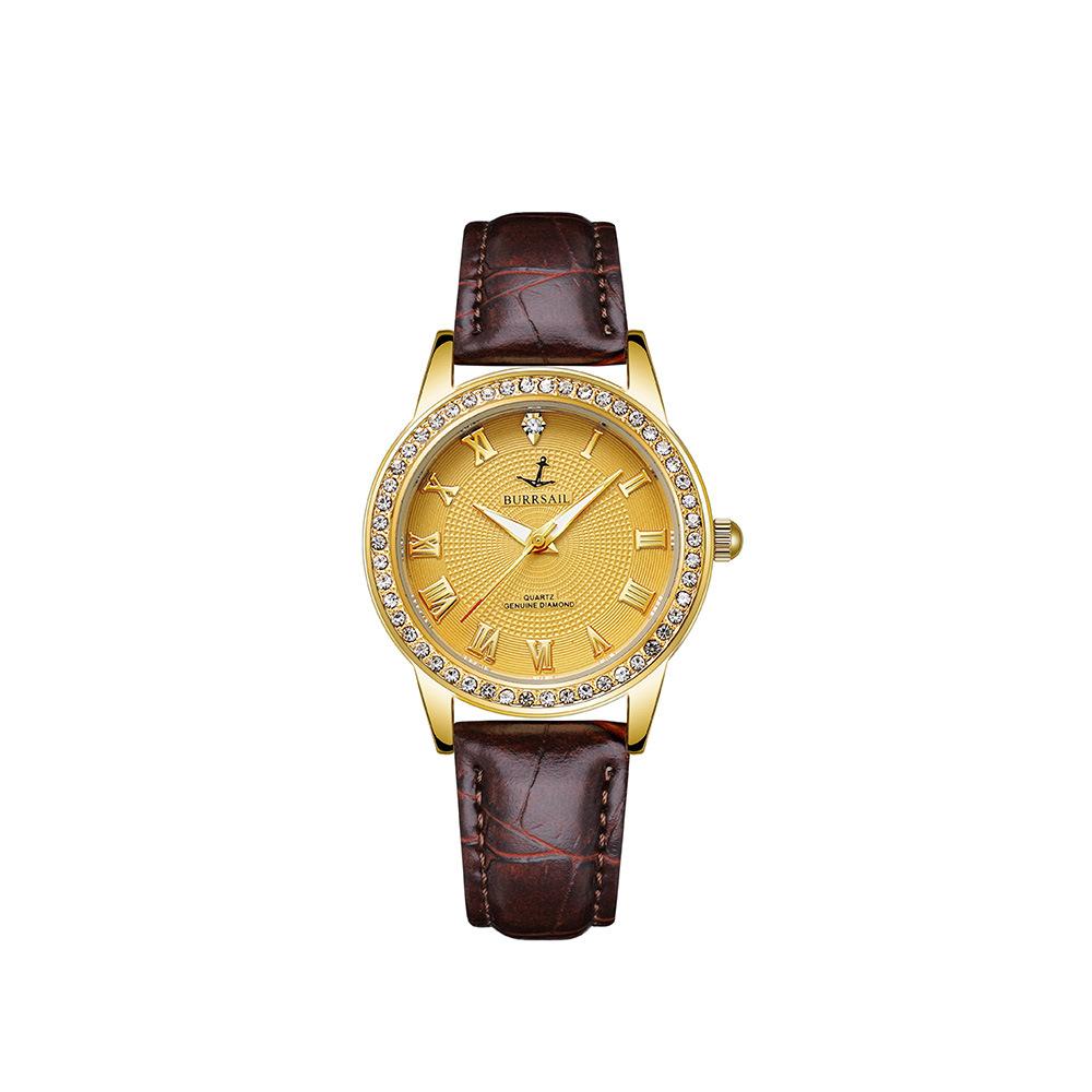Waterproof Women'S Watch With Diamond Roman Face Women'S Belt Steel Belt Five-Piece Set Bracelet Necklace Set Watch