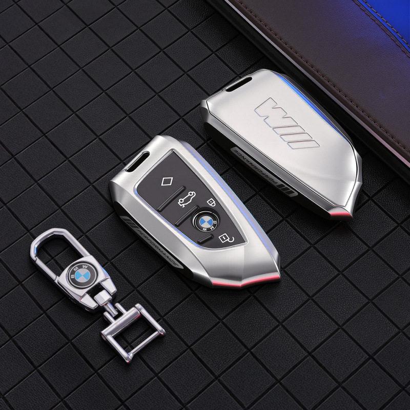 Zinc Alloy Leather Car Key Case Shell Cover For Bmw F20 G20 G30 X1 X3 X4 X5 G05 X6 X7 G11 F15 F16 G01 G02 F48 Auto Accessories RR8