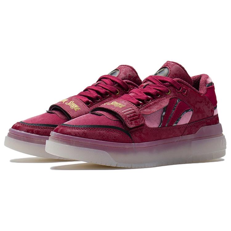 Li Ning Rookie Slip Resistant Cushioning Slip Resistant Cushioning Low Top Vintage Basketball Shoes Women's Bicycle Red ABCS050-10
