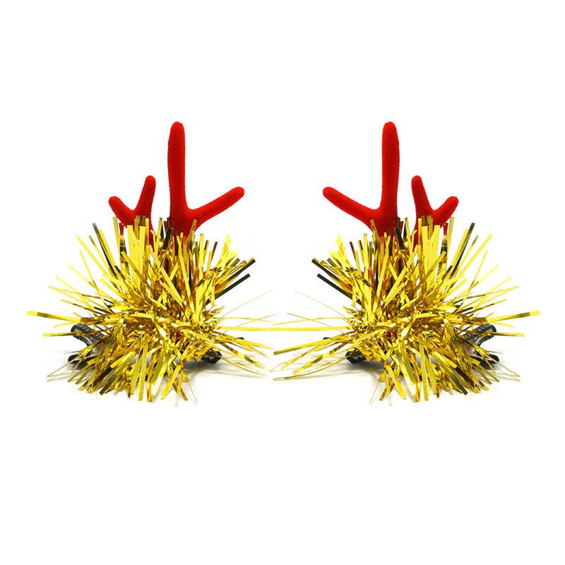 Festive Antler Hair Clips: Colorful & Shiny Holiday Accessories for Christmas & New Year 2025