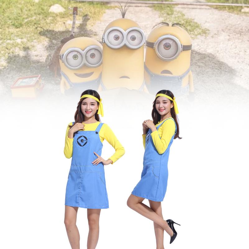 Entzückendes gelbes Minion Cosplay Kostüm für Frauen Perfekt für Halloween-Partys und Events