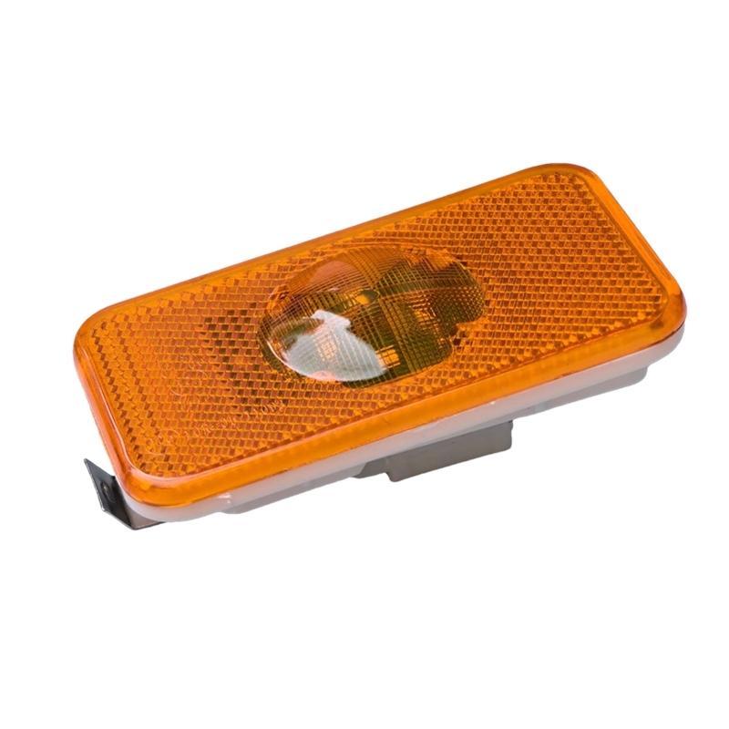 24v Yellow Amber Led Reflector Side marker lamp Light with wire connector plug for Volvo heavy duty truck 120*45mm Emark