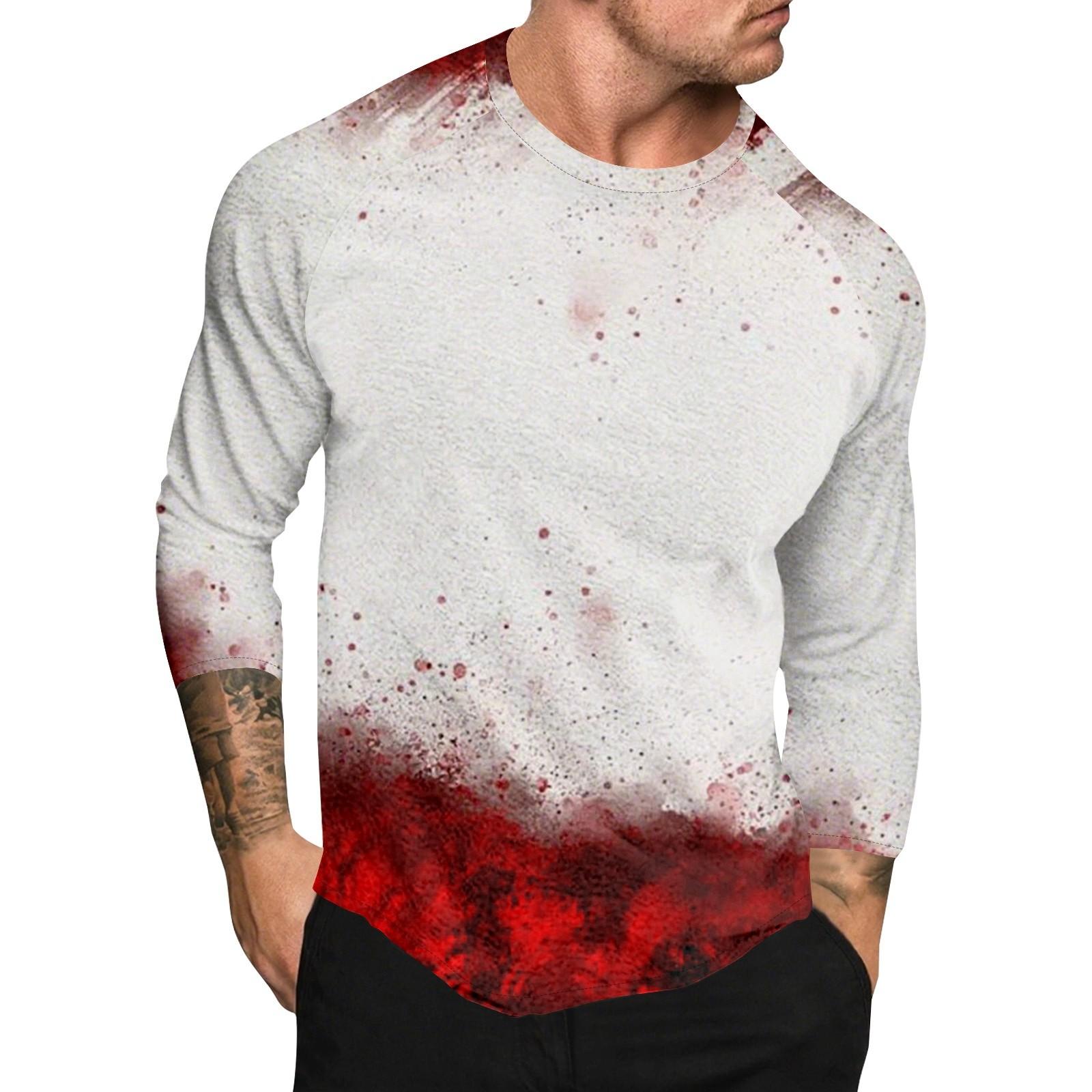 

Мужской топ с длинным рукавом реглан с принтом на Хэллоуин XXL розовый