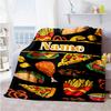 Foodie Customize Your Name Blanket Lightweight Personalized Blanket Comfortable for Nap Livingroom Sofa Couch for All Occasions