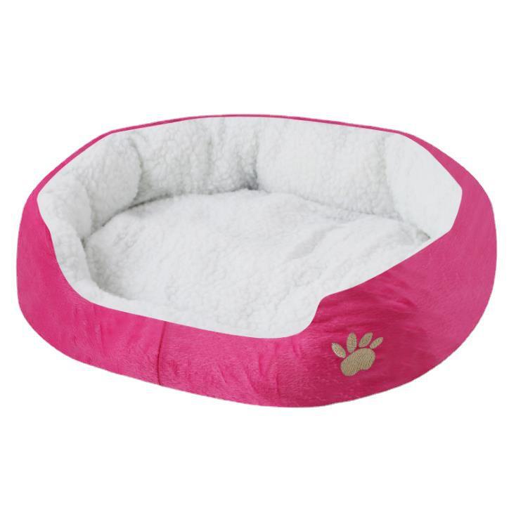 Cozy Lambswool Small Dog House with Pet Mat