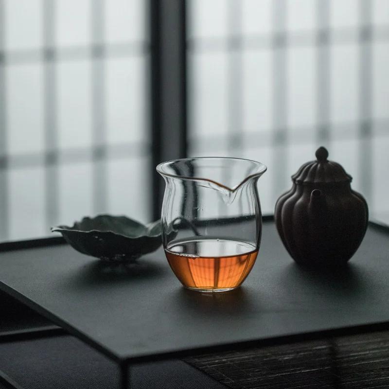 Japanischer Stil Glas Fair Cup Handgefertigt Kung Fu Tee Kanne Fair Becher Chahai Teetasse Set Zubehör Teegeschirr