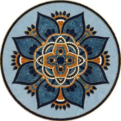 Persian Style Living Room Decoration Carpet Retro Round Rugs for Bedroom Home Chair Floor Mat Large Area Non-slip Washable Rug