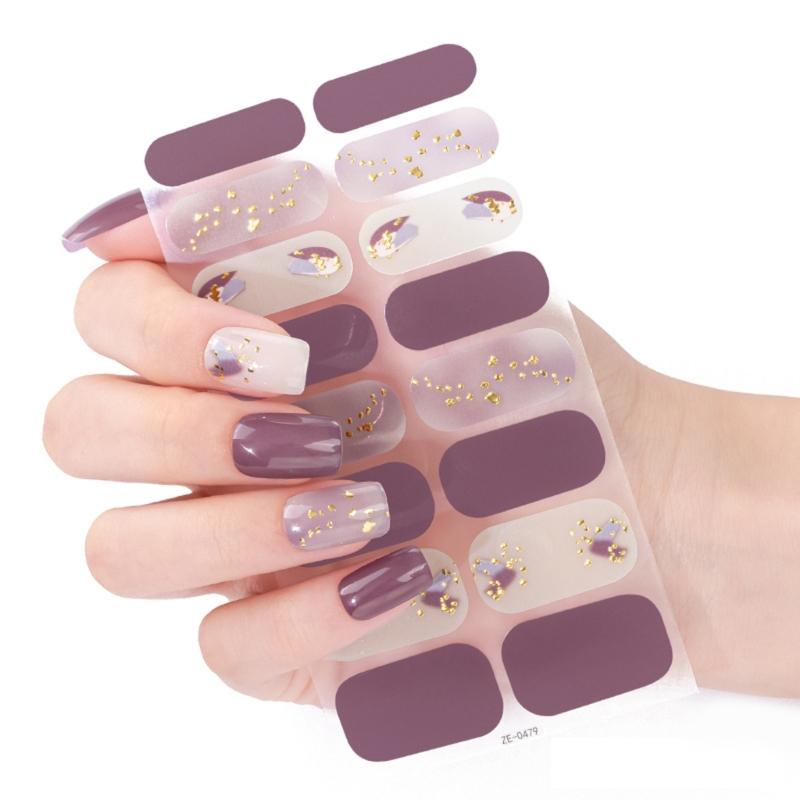 Selfs Adhesive Nail Art Decals Featuring French Design Nontoxic Materials Instants Manicure Solution