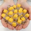 Cute Cheese Key Chain Keyboard Stress Relief Fidget Button Cheese Keycap Fidget Clicker Keychain Keyboard Finger Toys Decoration