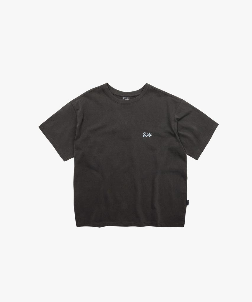 Liomeu Overlap Orbit Short Sleeve T-Shirt_Charcoal