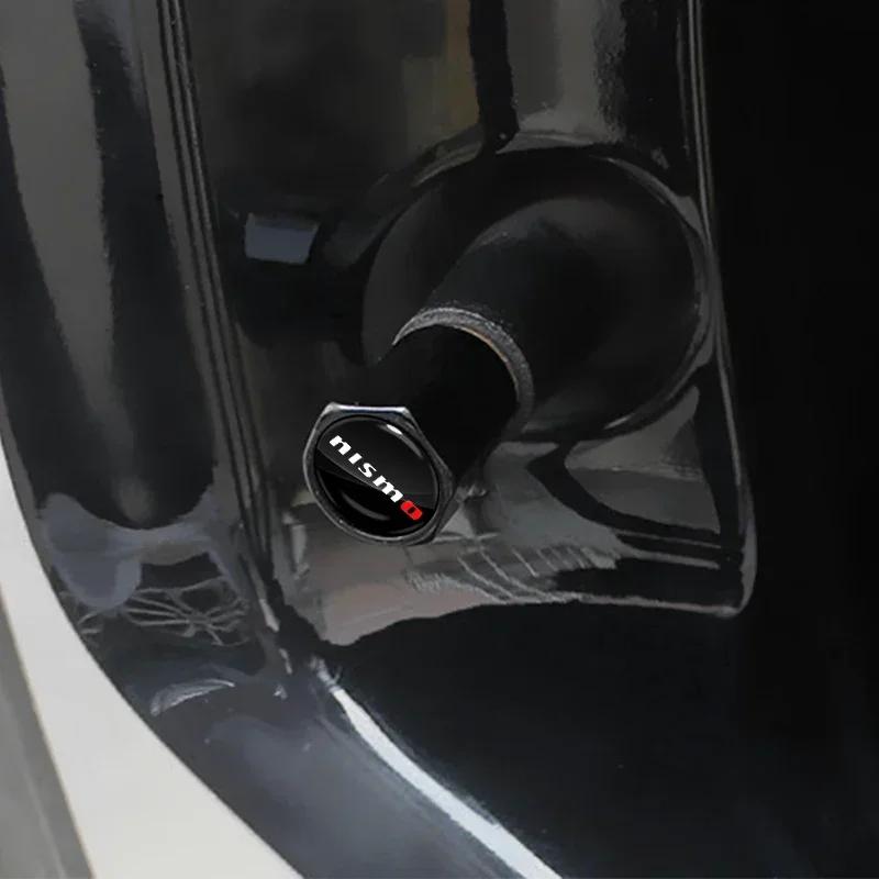 4pcs Metal Car Wheel Tire Valve Caps Stem Case Covers Accessories for Nismo Nissan 370Z Coupe Roadster Z34 2009-2020 GTR Juke