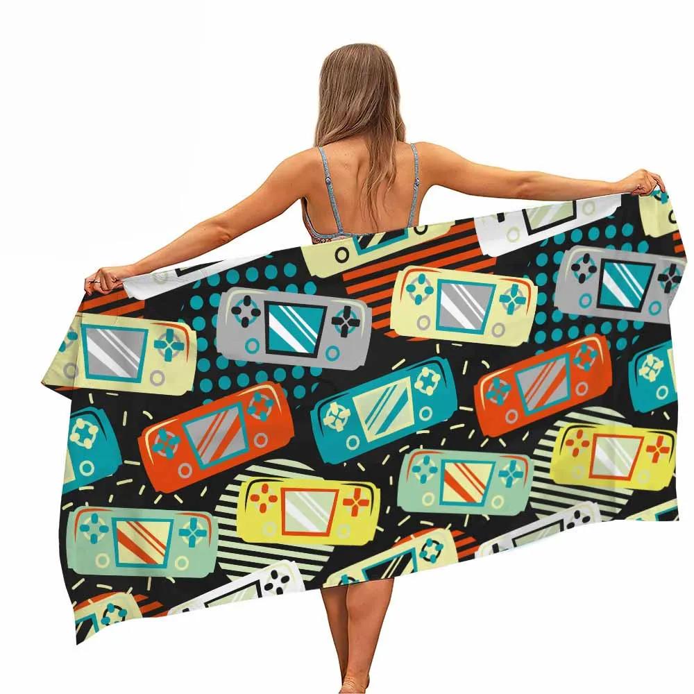Game Handle Microfiber Beach Towel Portable Quick Fast Dry Sand Outdoor Travel Swim Blanket Thin Home Decoration Boys Girls Gift