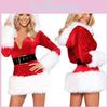 Elegant Women Deluxe Mrs Santa Claus Christmas Fancy Dress Outfit For Holiday Joy