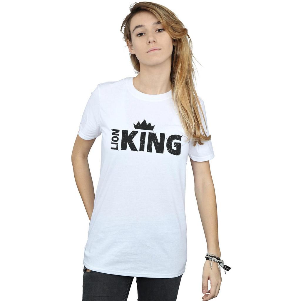 Disney Womens/Ladies The Lion King Movie Crown Cotton Boyfriend T-Shirt