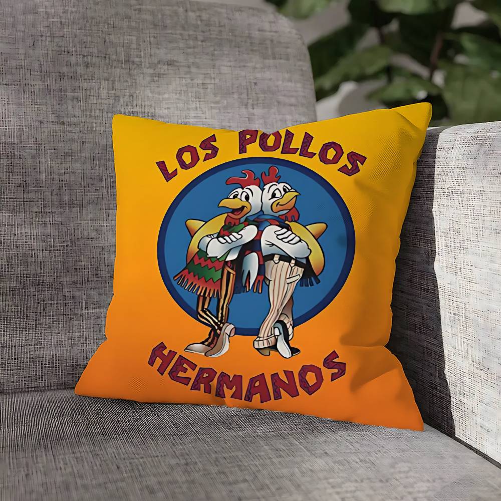 L-Los P-Pollos Hermanos Pillow Case For Sofa Decor Car Office Room Printing Cushion Cover Decorations and Protector