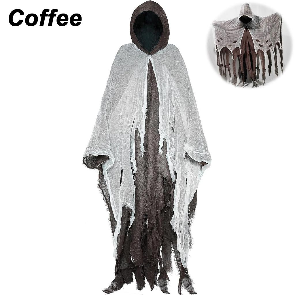 Halloween Cloak Witch Cloak Grim Reaper Costume Cloak Haunted House Costume Dress Up Horror Trick Costume Props