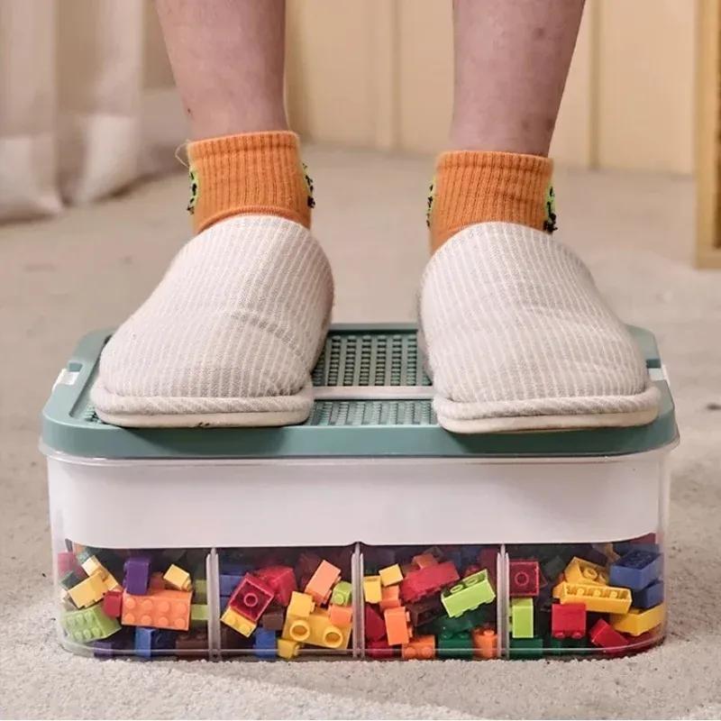 Kunststoff-Aufbewahrungsbox für Lego Kinder Puzzle Bausteine Behälter Sortierkasten Kinderzimmer Spielzeug-Organizer