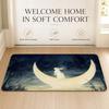 Koi Fish Anime Floor Mat Cozy Minimalist Flannel Area Rug Anti-Slip Washable Bedroom Living Room Decor