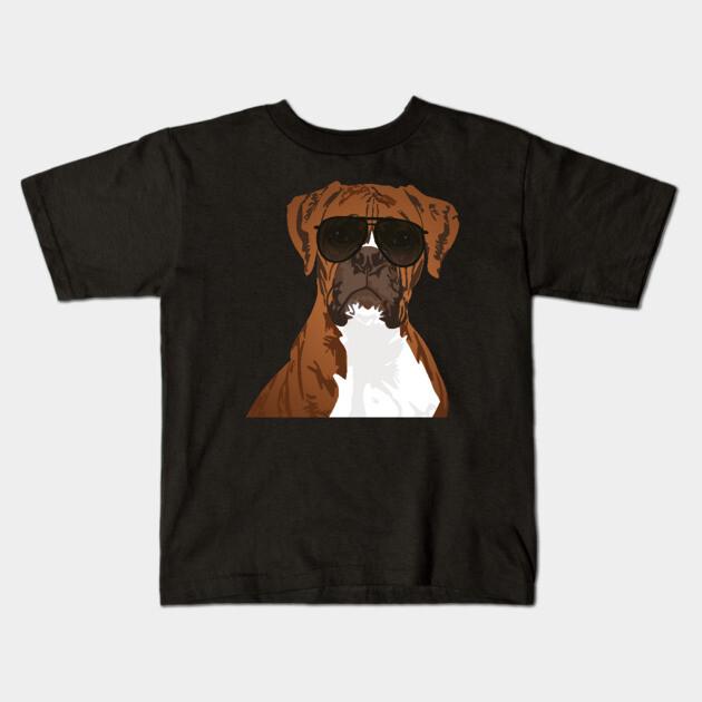 Boys Girls Soft Cotton Graphic Tees Cool Boxer Dog For Dog Lovers Breathable Daily School Wear Kids T-Shirts