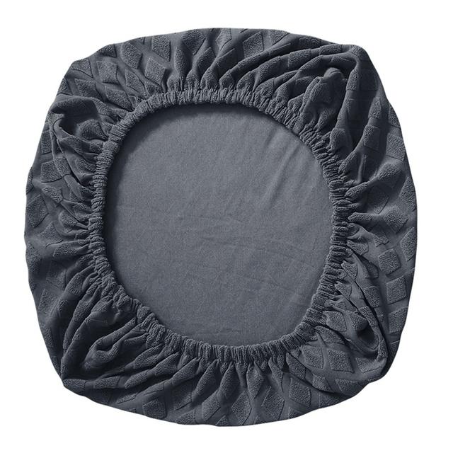 

1 шт. эластичные чехлы на офисные стулья, жаккардовые чехлы на сиденья, ананасовая решетка, флисовый чехол, спандекс, чехол на стул, защита для компьютера 1-PCS темно серый