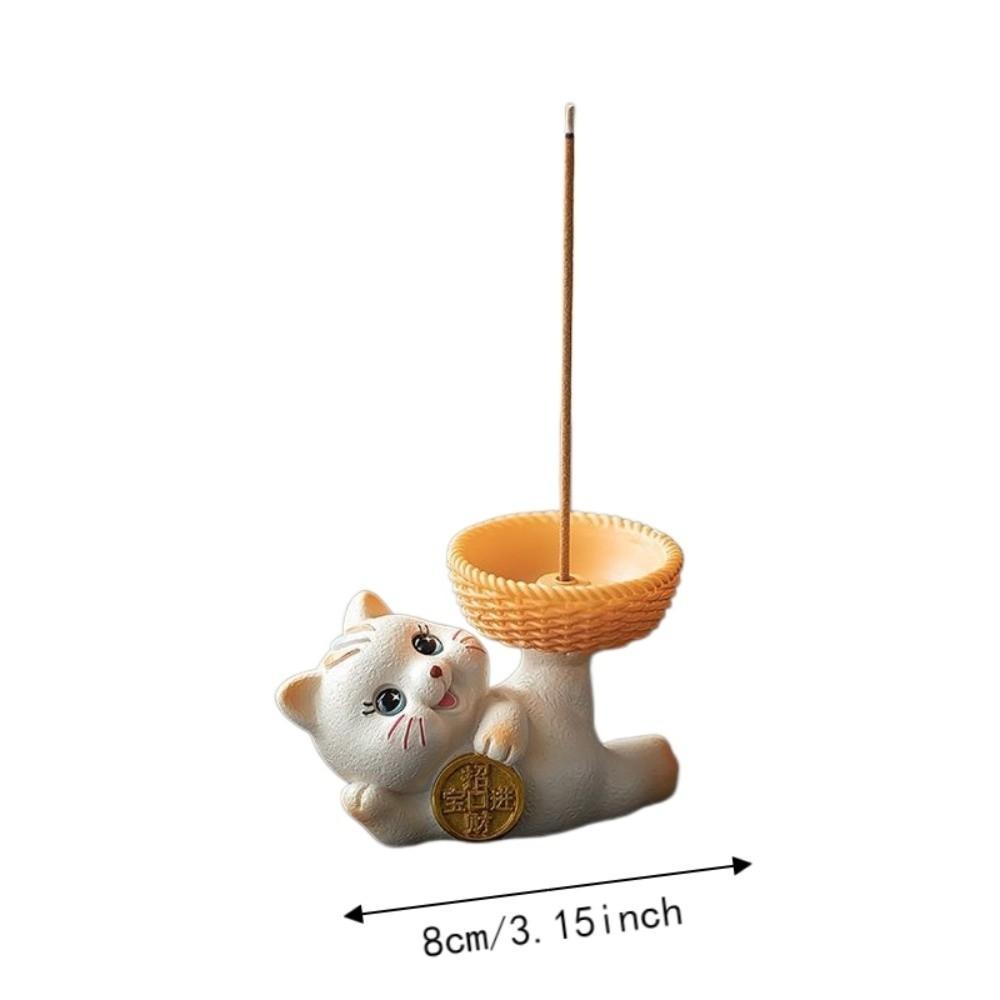 Cartoon Good Lucky Cat Cat Tabletop Incense Base Sleep Aid Incense Stick Burner Relaxation