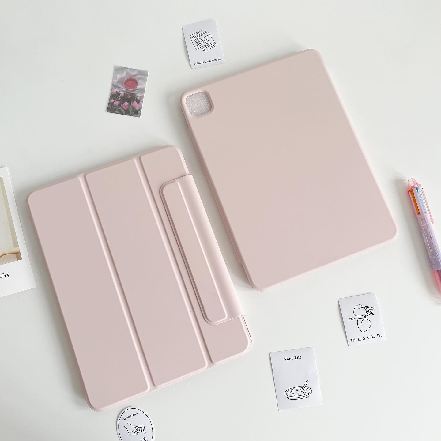 

Магнитный чехол для iPad A16 10-го Air 4/5 Pro 12.9 11 2-го 3-го 4-го Mini6/7 A17 Pro для iPad Pro 11 13 Поколения M4 M5 Mini6- Mini7 A17 Pro розовый