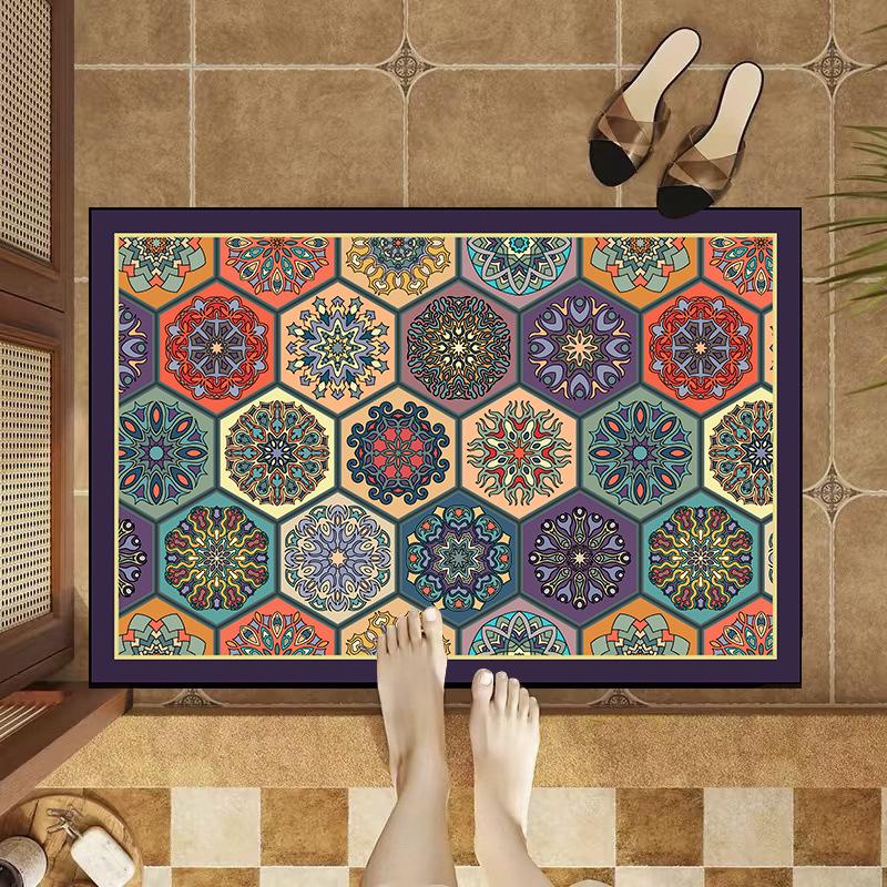 American Retro Tile Bathroom Water Absorption Anti -slip Door Padding Toilet Toilet Bathroom Door Diatom Mud Fast Dry Foot Pad