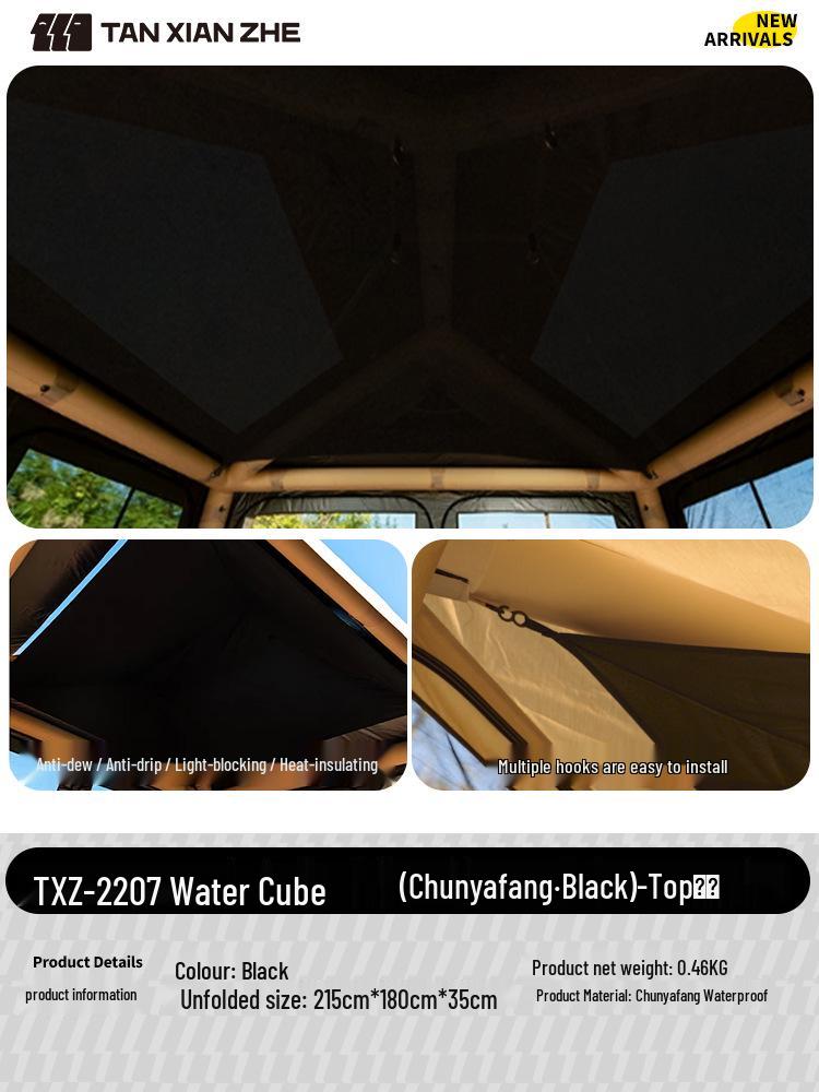 Explorer Water Cube Automatic Inflatable Tent - Rainproof Outdoor Camping Gear for Car Tail Integration