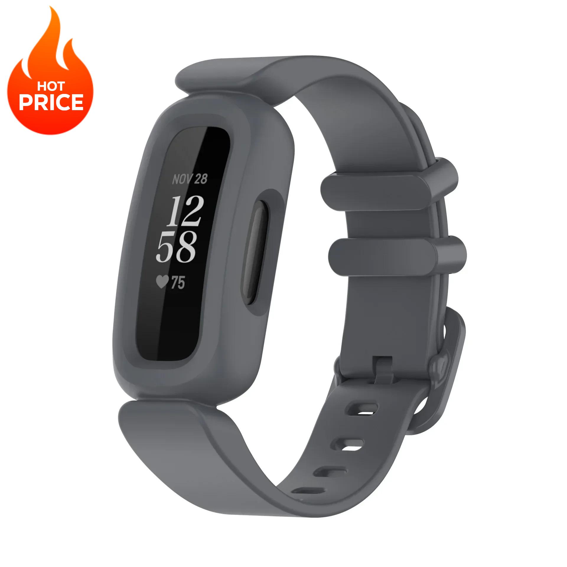 

New Strap For Fitbit Ace 3 Kids Watch Band Bracelet Soft Silicone Replacement Wristband For Fitbit Inspire 2 Ace3 Classic Correa For fitbit ace3 сірий