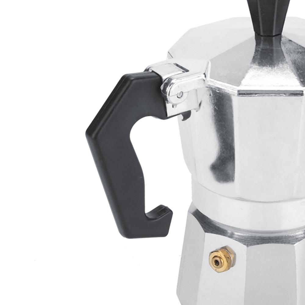 Aluminum Espresso Coffee Maker 100ml Capacity Stovetop Coffee Percolator Moka Pot  Cafe Brewing