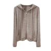 Women S Loose Fit Hooded Long Sleeve Thin Cardigan Sun Protection Outerwear