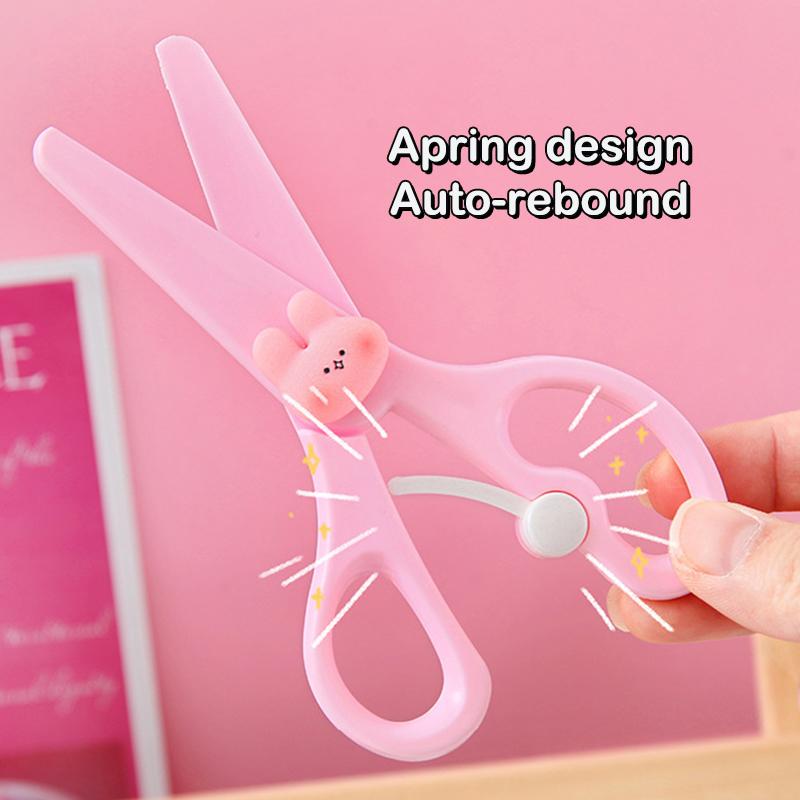Tesoura de Papel Desenho Animado Para Crianças Coração Fofo Feminino Segura Para Crianças Não Machuca Tesoura de Papel Multifuncional Faca de Artesanato para Estudantes