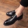 Fashion Slip on Casual men's loafers Comfortable and retro style Office Fashion Party Trendy streets or nightclubs leather shoes Hot