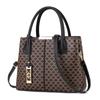 Women's Vintage Printed Top Handle Bag Large Capacity Zipper Shoulder Crossbody Purse