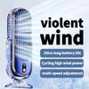 New Upgraded Dual Motor Portable Desk Fan Large Capacity Rechargeable Battery Fashion USB Cooling Fan Quiet Personal Fan for Off