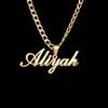 Atoztide 5cm Personalized Custom Name Necklaces for Women Men Stainless Steel Pendant Choker Cuban Chain Birthday Jewelry Gift