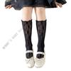 H3CD Lovely Girls Middle Calf Socks Solid Color for Kids Soft Breathable Nylon Hosiery for Birthdays and Photoshoots