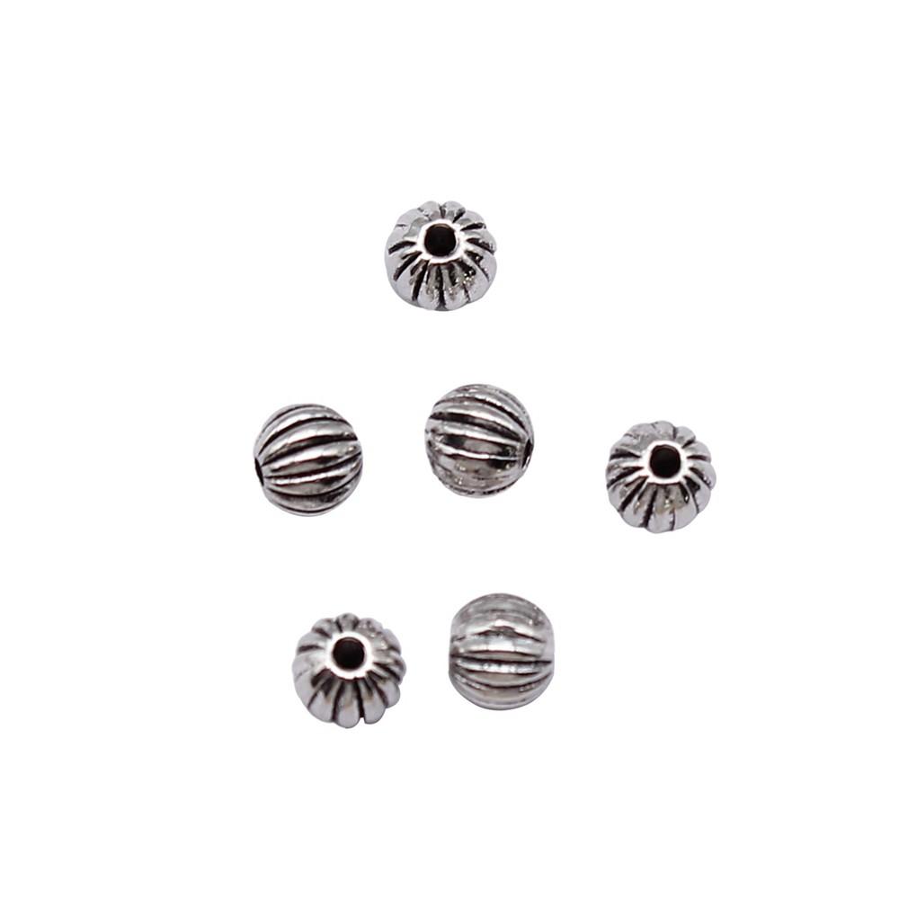 Multi Color Flower Edge Spacer Beads Metal Charms For Jewelry Making Accessories