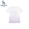 HAZZYS Girls' 2026 Summer Gradient Knit Short Sleeve T-Shirt