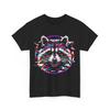 Glitch Raccoon Head Graphic T-shirt