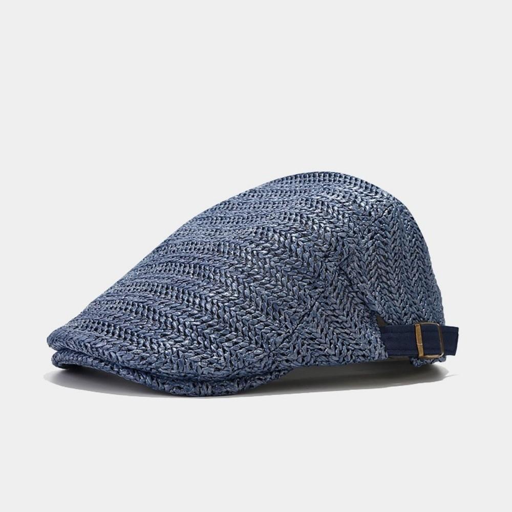 Hollow Straw Newsboy Cap Vacation Painter Beret Japanese Style Straw Beret  Travel