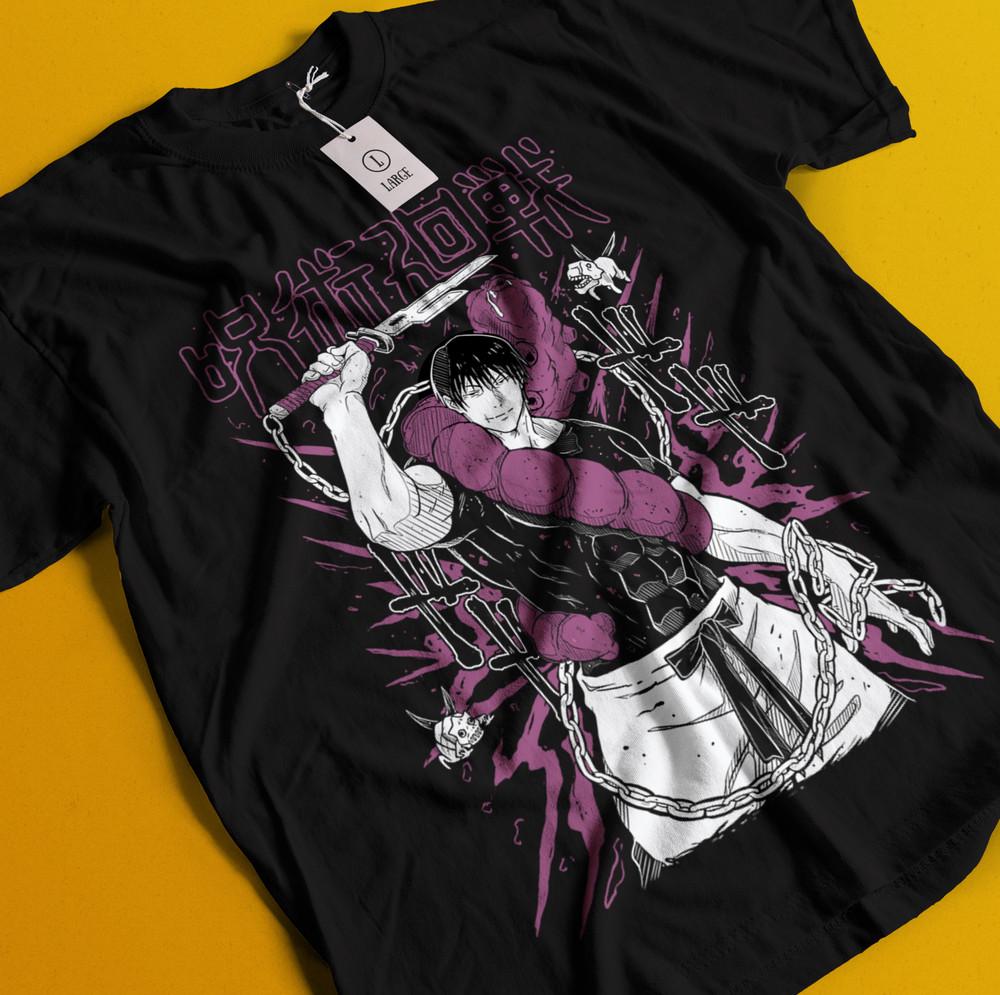 

Футболка Тодзи Фусигуро Футболка Годжо Сатору Футболка Дзюдзюцу Кайсен Футболка Футболка Сукуна Гето 3XL