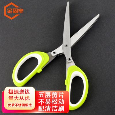 KINCOOL 5-Blade Stainless Steel Scallion & Herb Scissors