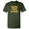 Wayne State University Warriors Basic Block Alumni Collegiate T Shirt - Forest