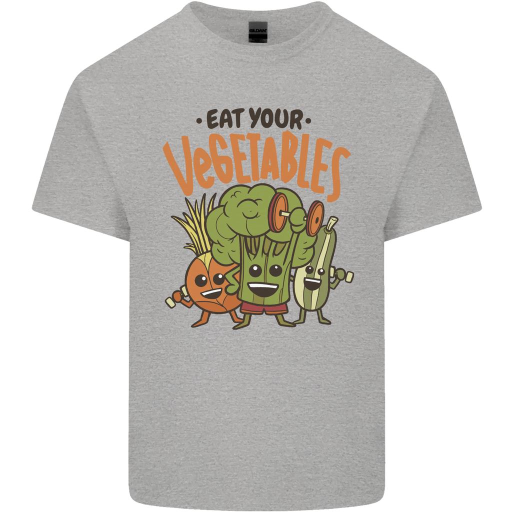 Eat Your Vegetables Funny Vegan Vegetarian Unisexs Light Cotton TShirt