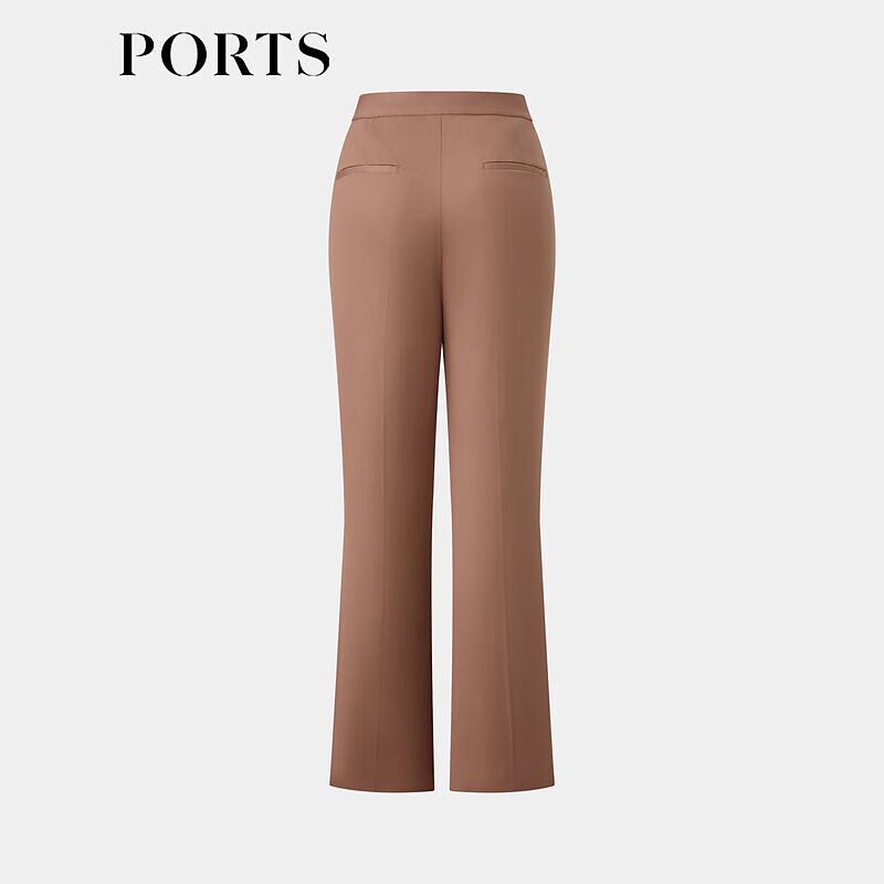 

PORTS Women s Spring/Summer Glossy High Slit Straight Leg Trousers S/4