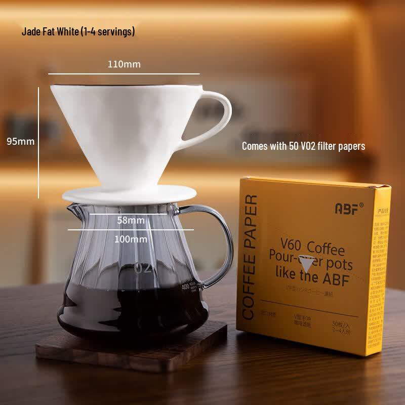 V60 Ceramic Hand Pour Coffee Dripper Set