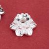 S925 Sterling Silver Lotus Flower Bead Caps for DIY Bracelet Making