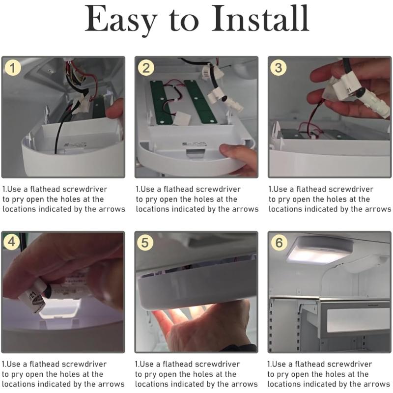 Quick Install Refrigerator Light Bulb High Brightness Fridge Light Module For W11527432 W11387579 W11333374 Part