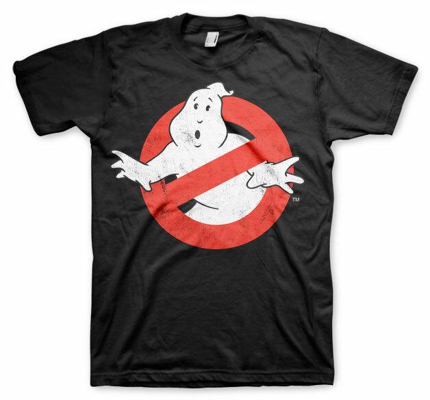 Officially Licensed Ghostbusters Faded Logo Mens T-Shirt Sizes S-XXL- XXL